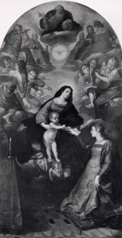 Anonimo — Pellegrini Vincenzo - sec. XVII - Matrimonio mistico di santa Caterina d'Alessandria — insieme